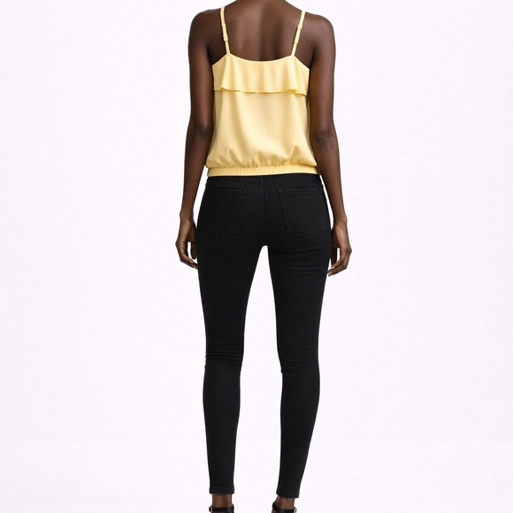 Yellow Ruffle Tank Top - Picture 2 of 5